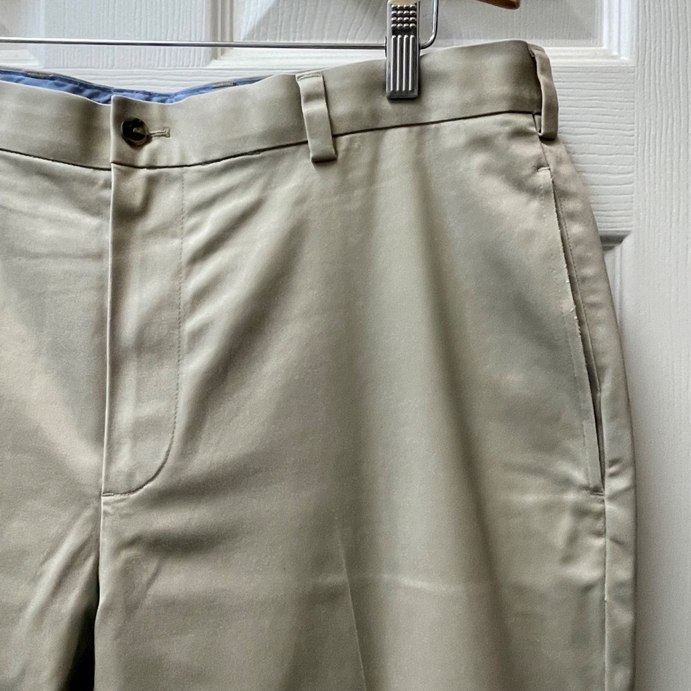 Brooks Brothers Advantage Chino Clark Stone Khaki Dress Pants Men's W36 L30